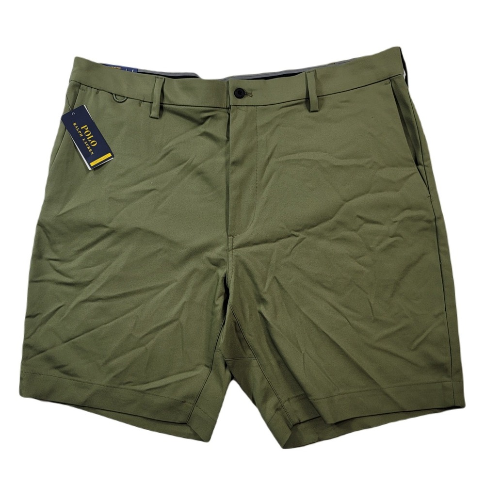 Polo Ralph Lauren Chino Shorts Mens 40 Slim Fit Army Olive Performance‎ $138 NEW